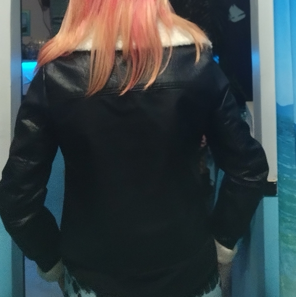 Faux leather/wool jacket - Picture 14 of 16